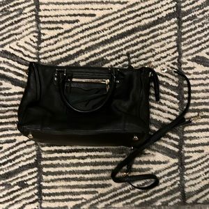 Rebecca Minkoff, Reagan satchel black with gold hardware